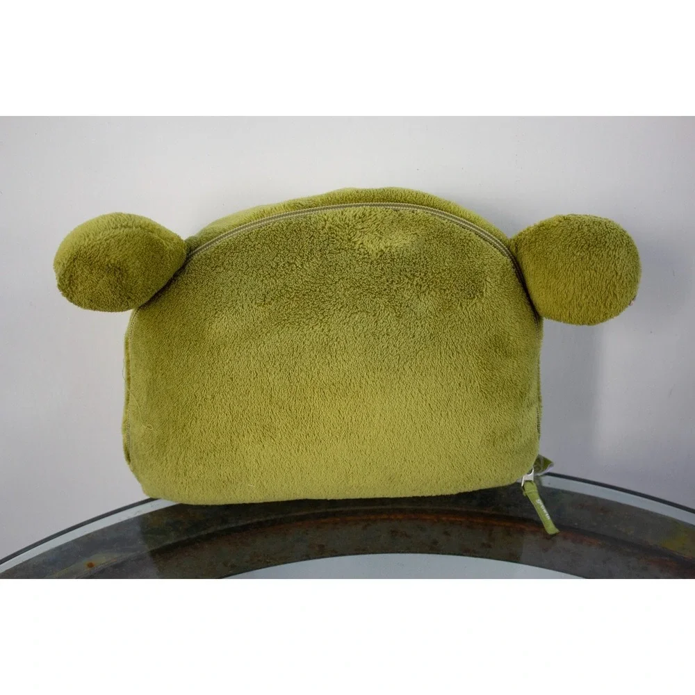 Lug Travel UCB Blanket + Pillow Set Green Bear